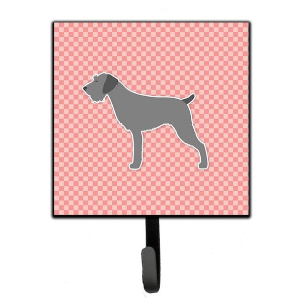 Carolines Treasures German Wirehaired Pointer Checkerboard Pink Leash or Key Holder BB3611SH4 - main